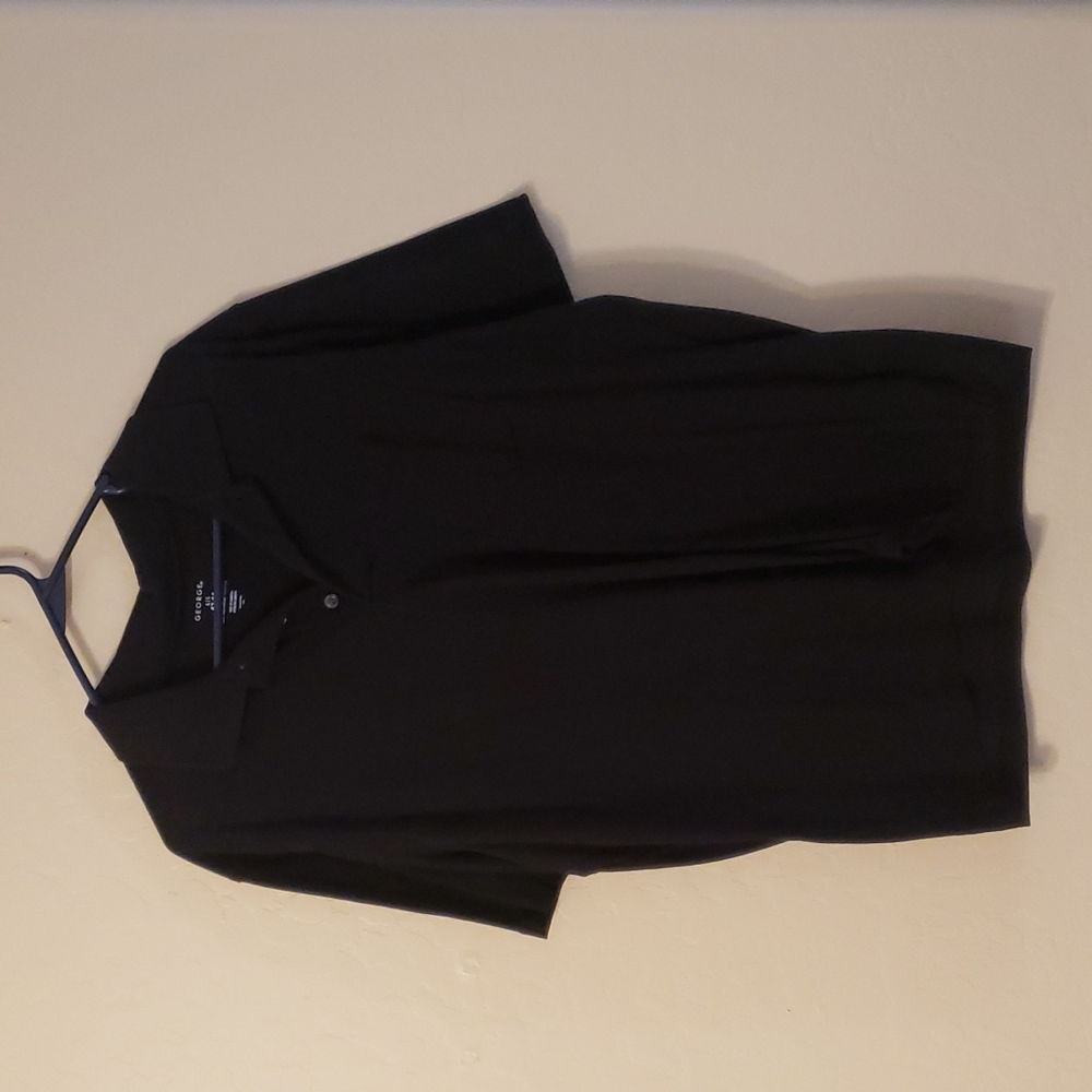 Men's Large George Black Polo Shirt